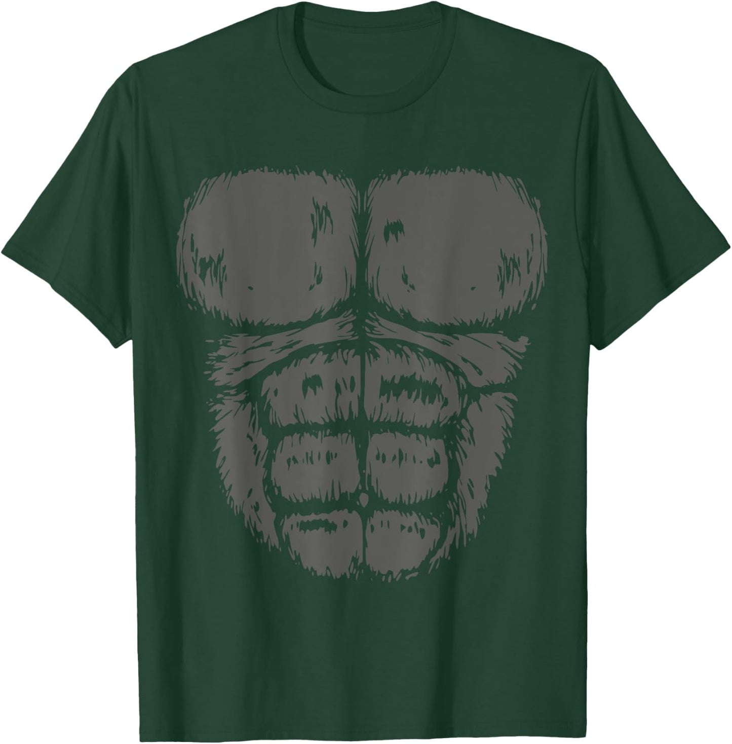 Gorilla Monkey Belly Chest Costume DIY Halloween T-Shirt - T-Shirt | Forest