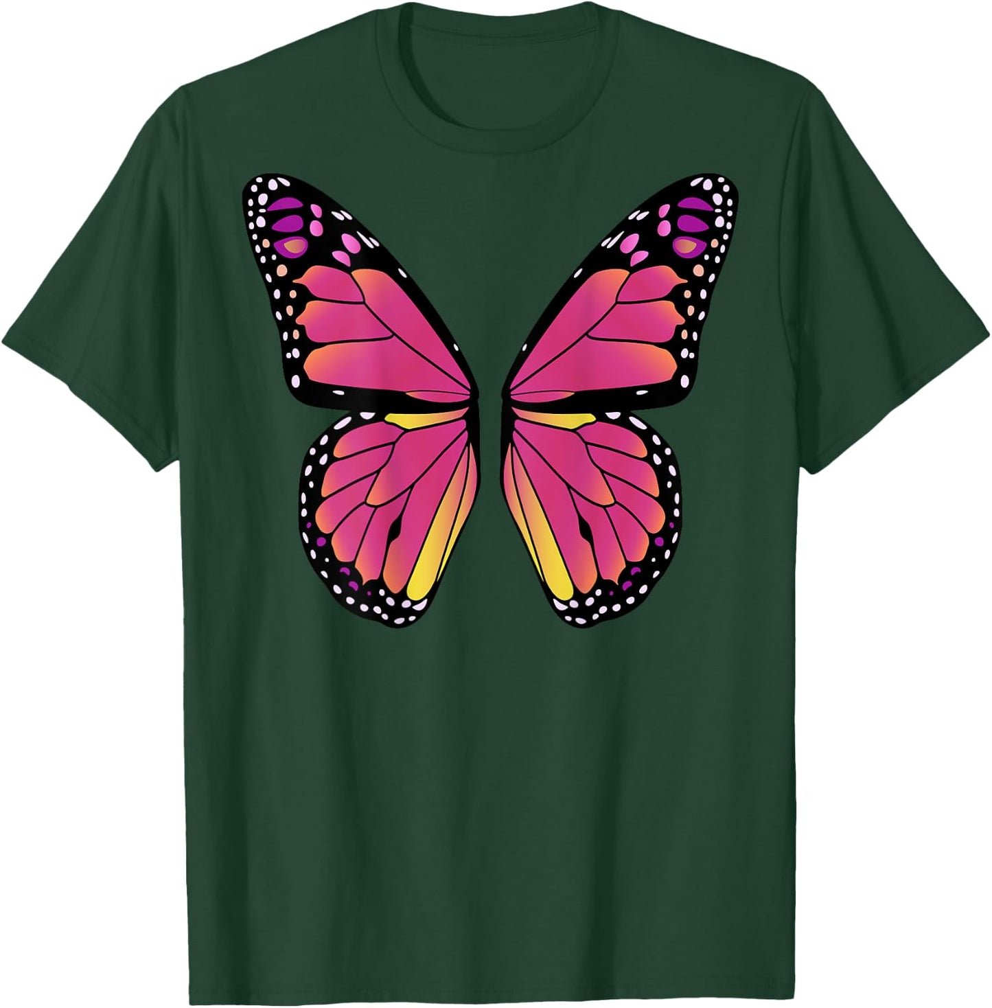 Butterfly Wings On The Back - Pink Fairy Halloween Costume T-Shirt - T-Shirt | Forest