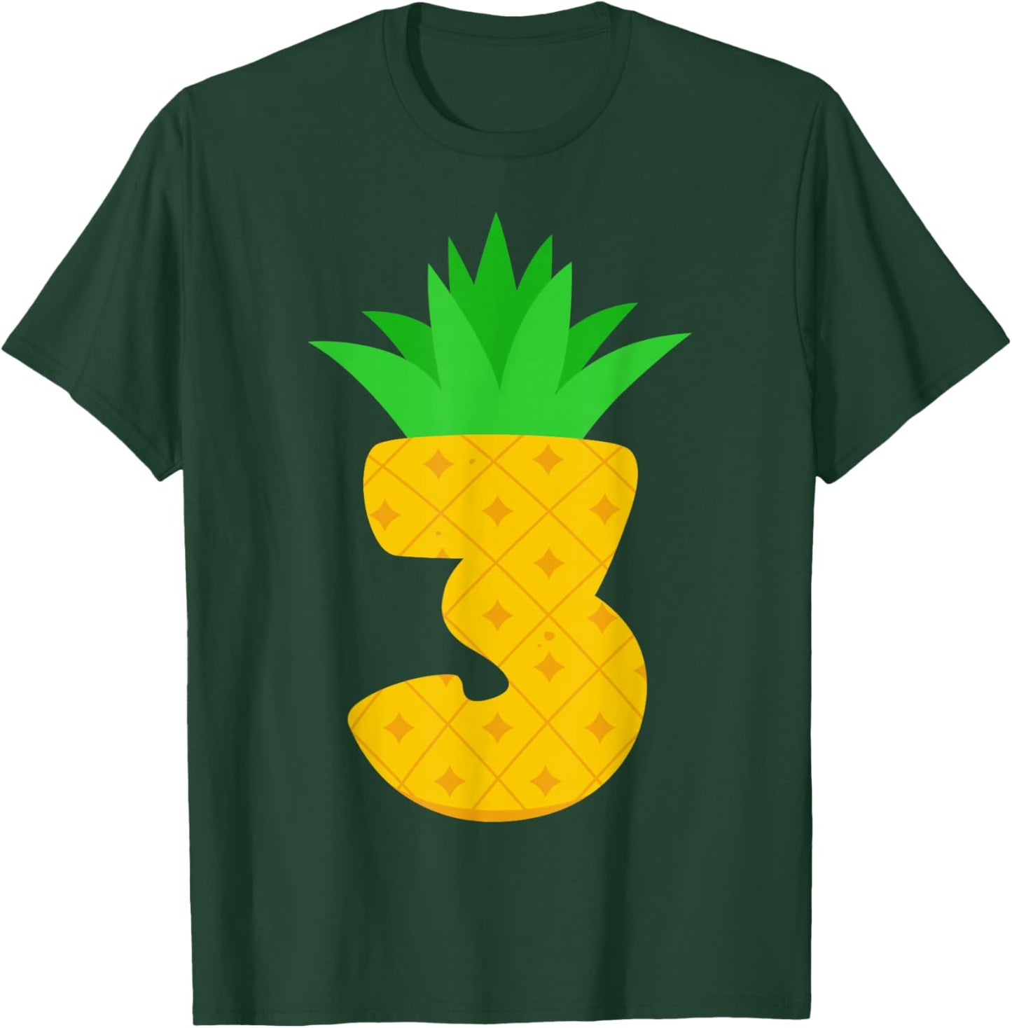 Toddler 3rd Birthday Pineapple Themed 3 Year Old Boys Kids T-Shirt - T-Shirt | Forest