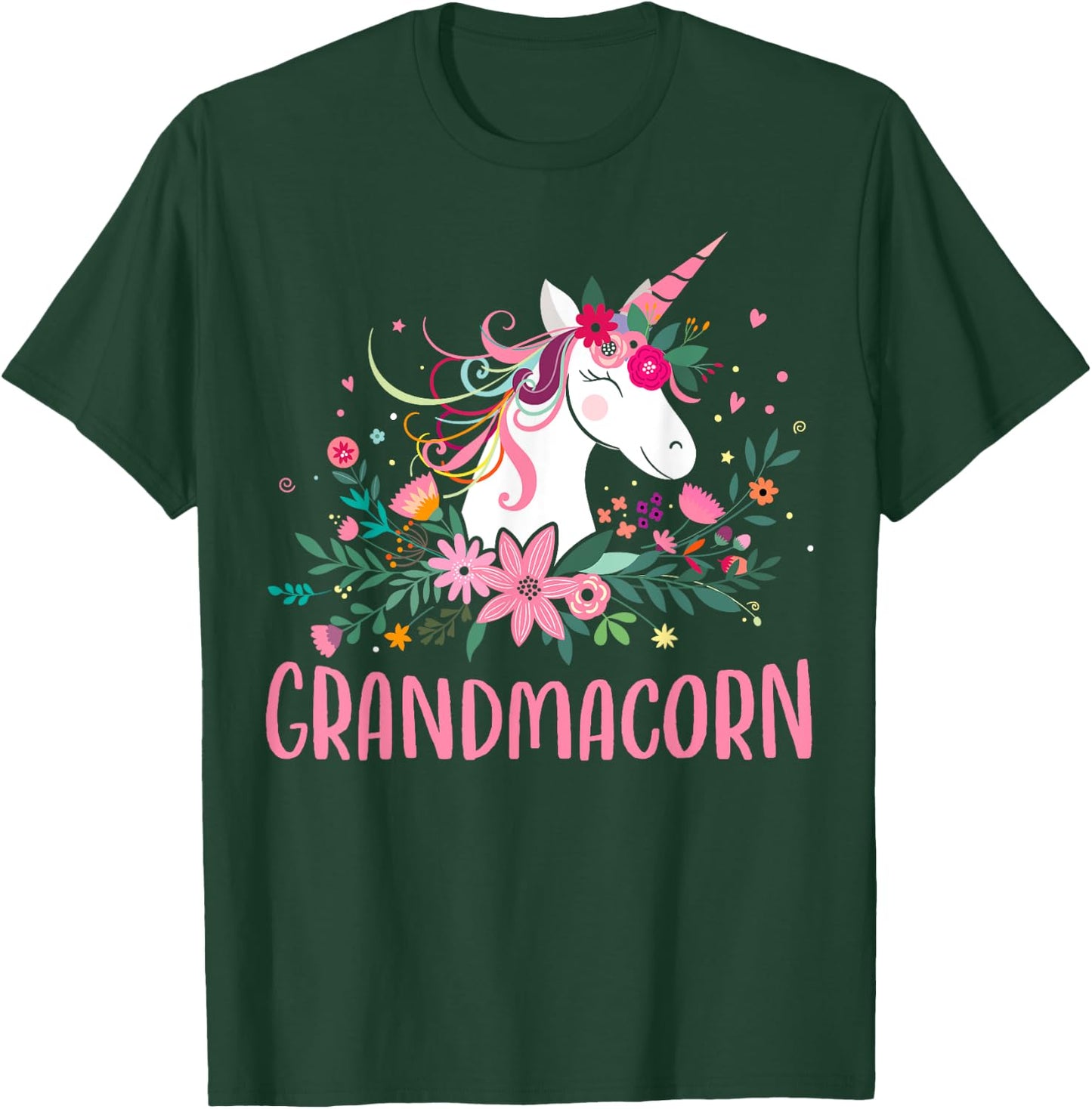 Grandmacorn Unicorn Grandma T-Shirt - T-Shirt | Forest
