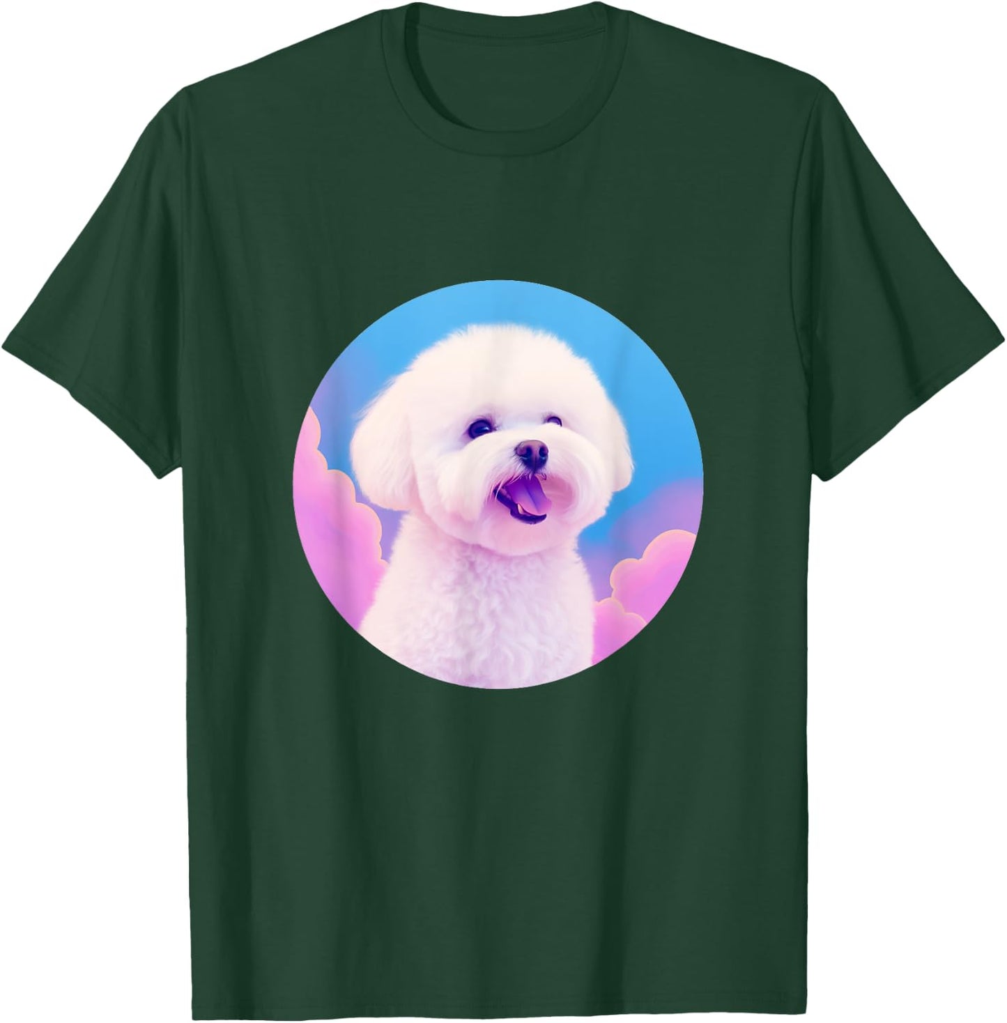 Pastel Bichon Frise Dog For Bichon Frise Dog Lovers Women Kids T-Shirt - T-Shirt | Forest