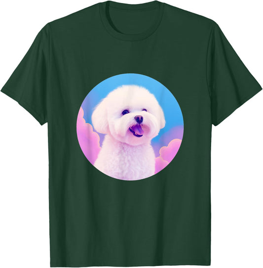 Pastel Bichon Frise Dog For Bichon Frise Dog Lovers Women Kids T-Shirt - T-Shirt | Forest