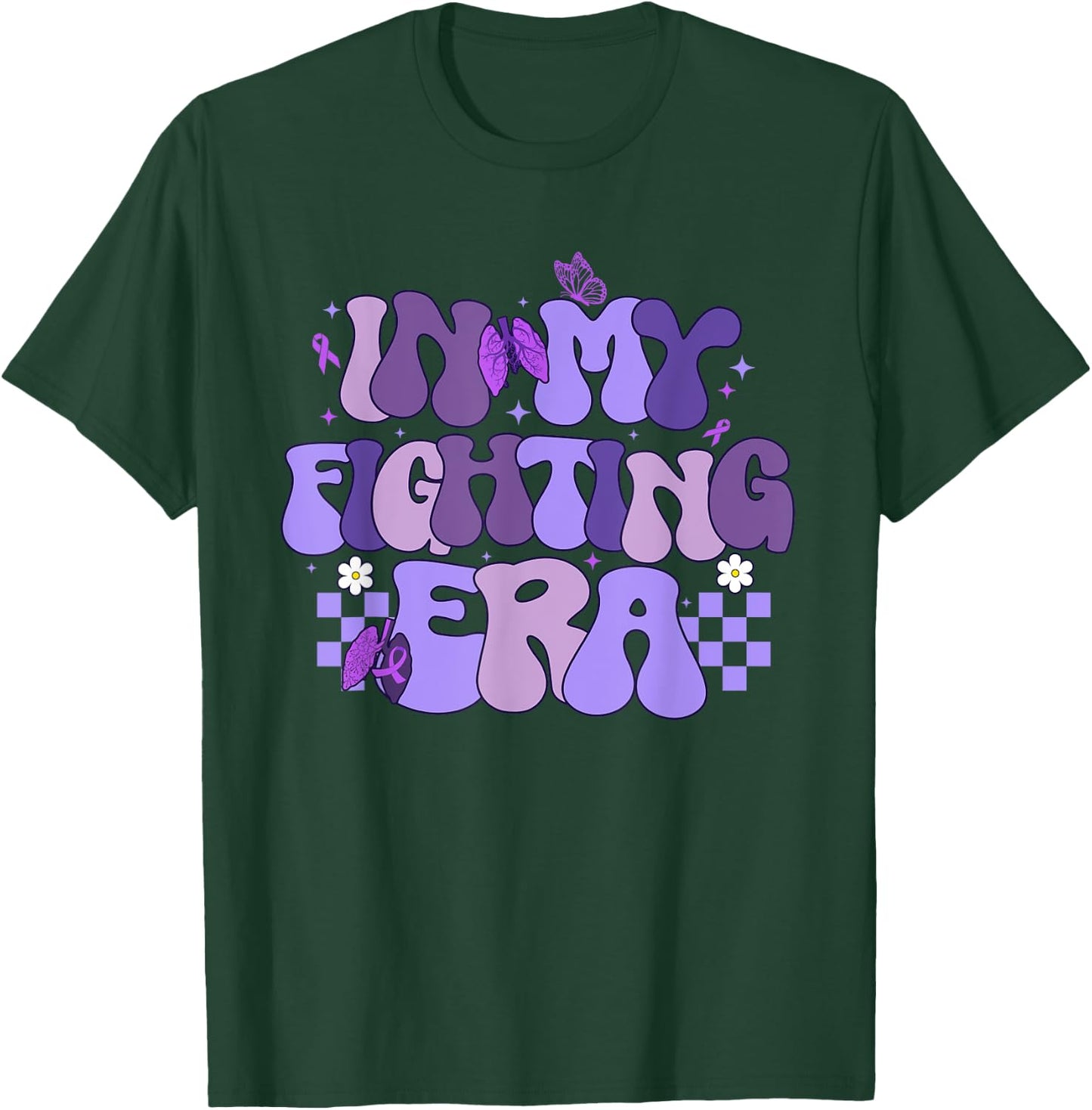 In My Fighting Era Cystic Fibrosis Awareness Month T-Shirt - T-Shirt | Forest