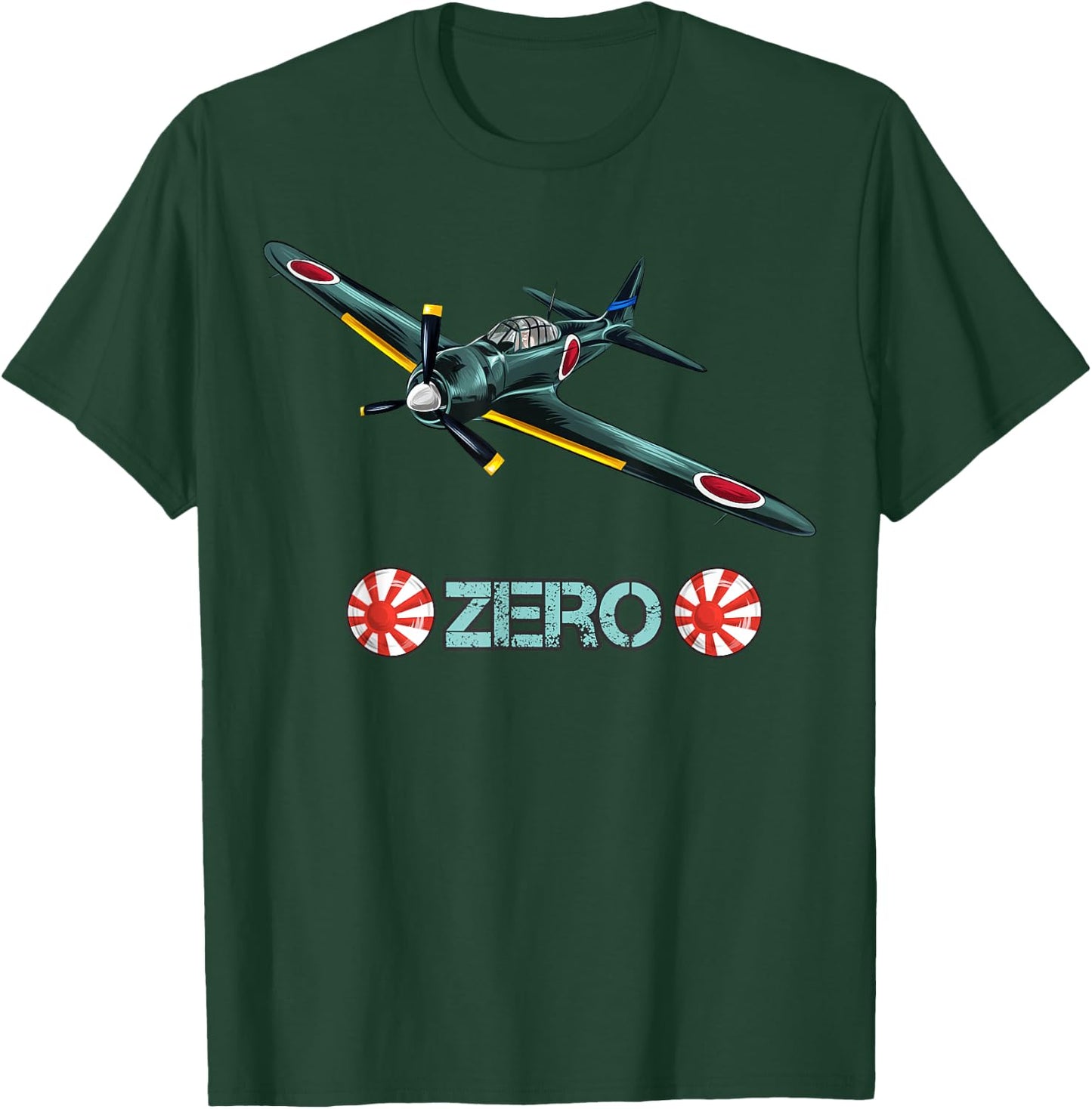 World War 2 Japanese Fighter Plane Zero T-Shirt - T-Shirt | Forest