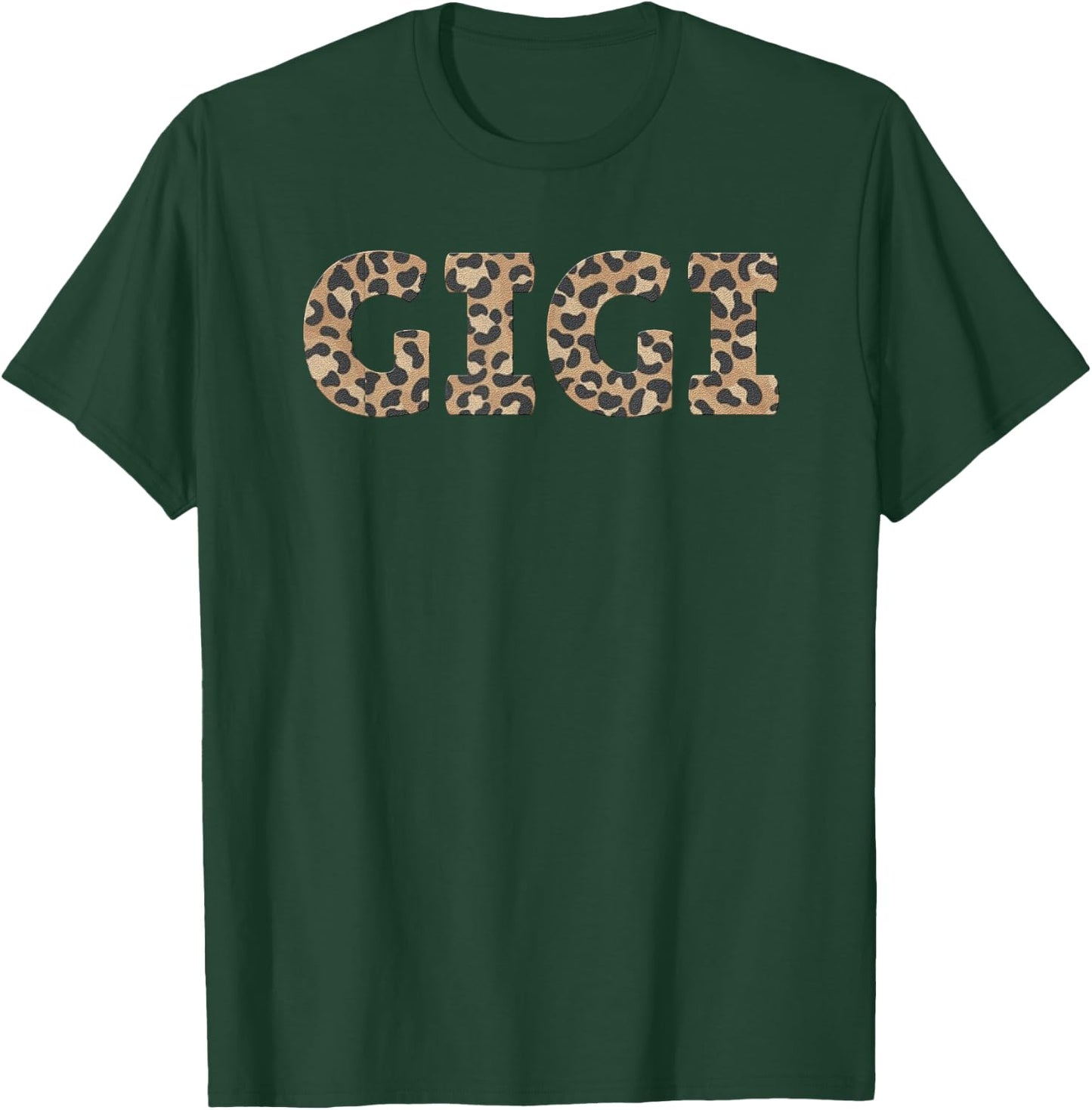 GIGI Leopard Cheetah Animal Print Proud Grandma Grandmother T-Shirt - T-Shirt | Forest