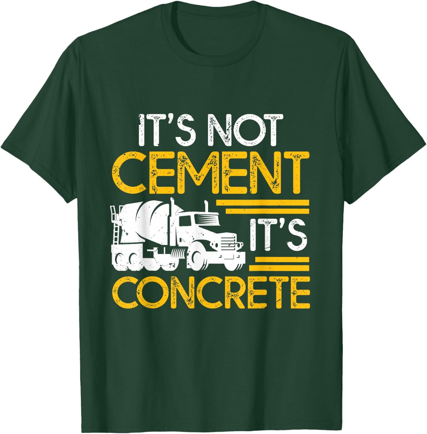 SHIRTSIDE Concrete Men's & Women's Black Concrete Pump Operator , Classic Fit, Short Sleeve, Small, Round Neck, Modern Concrete Design, All Seasons T-Shirt - T-Shirt | Forest