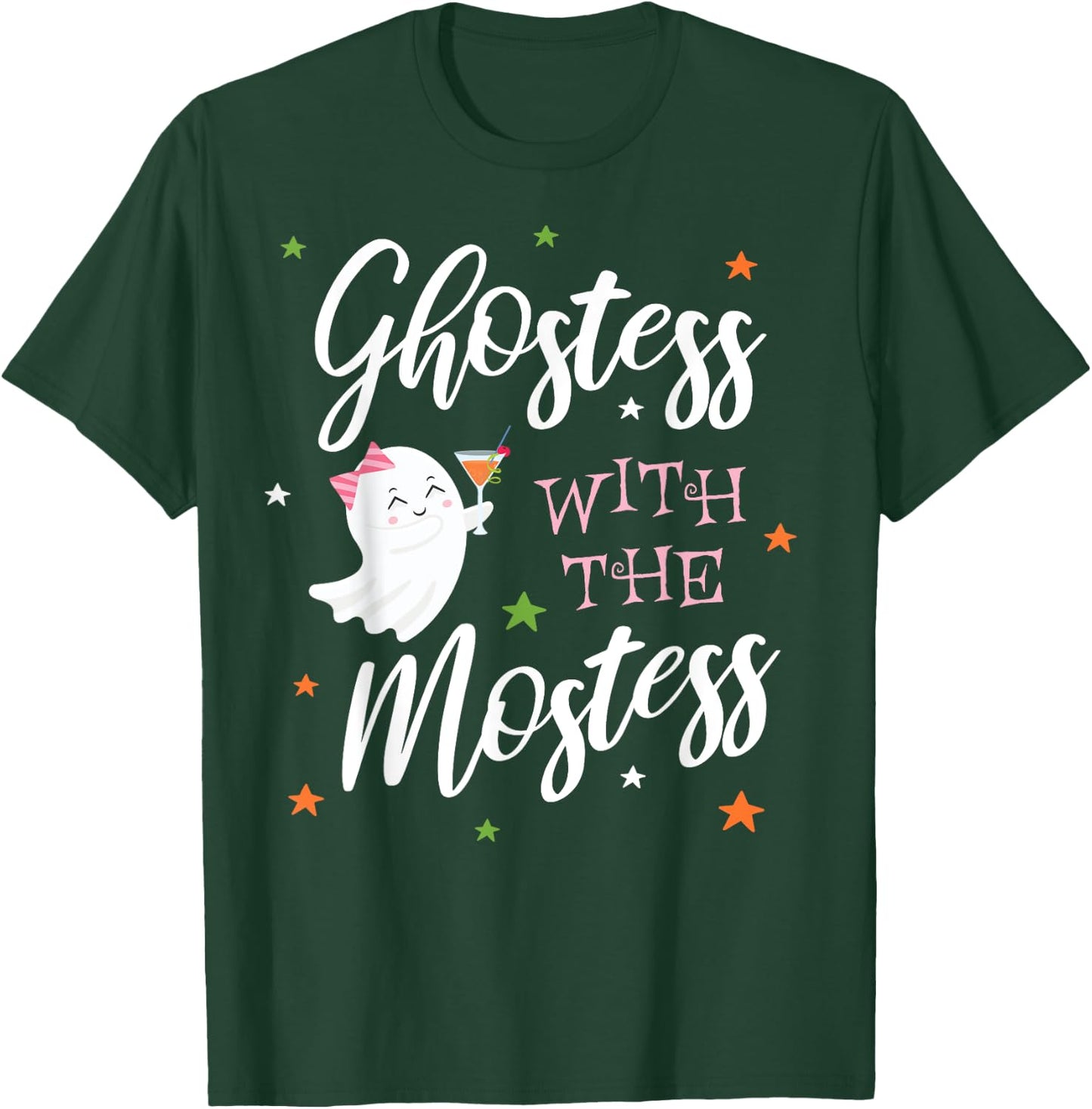Halloween Party Ghost Ghostess with Mostess T-Shirt - T-Shirt | Forest