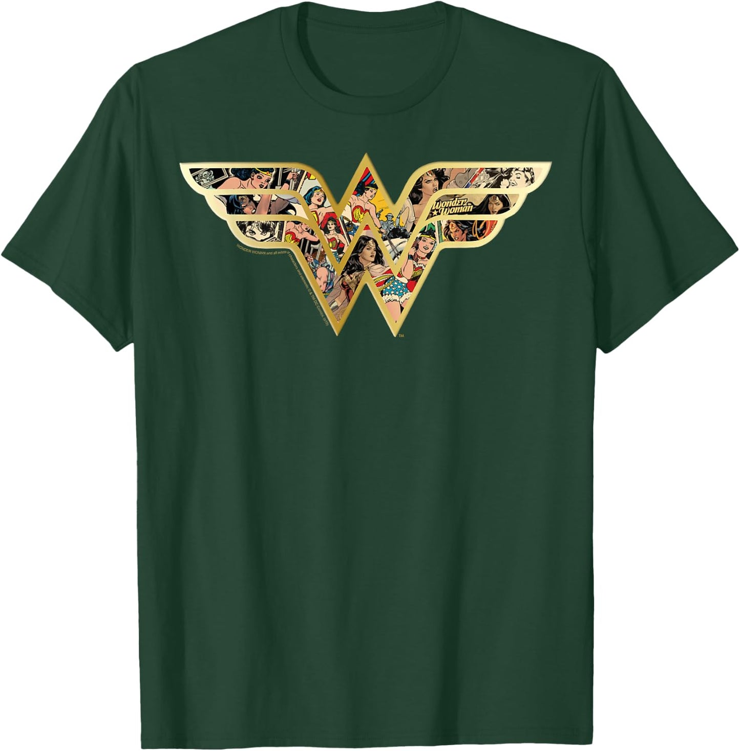 DC Comics Wonder Woman Superhero Comic Fill Logo T-Shirt - T-Shirt | Forest