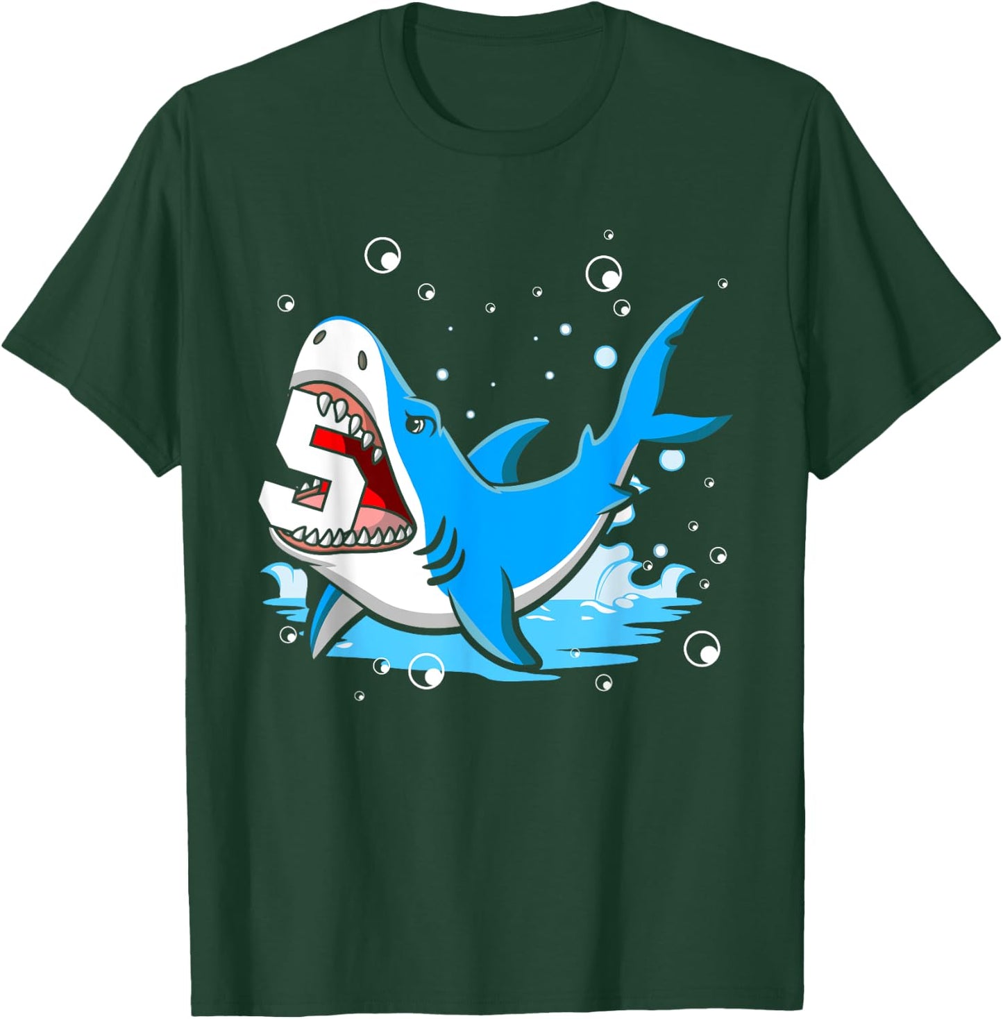 Kids Shark 5th Birthday Boys Funny Shark 5 yrs Old Birthday T-Shirt - T-Shirt | Forest