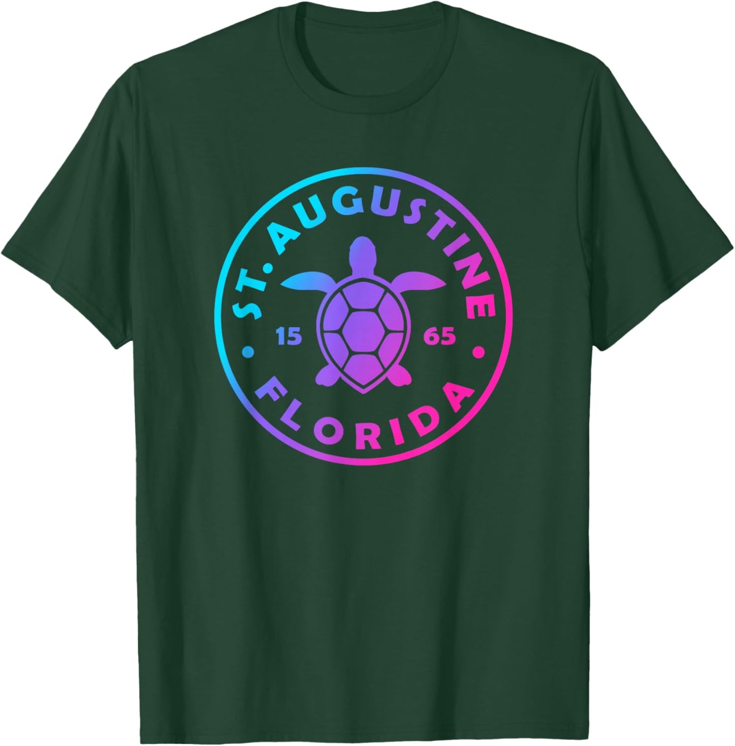 St. Augustine Florida Sea Turtle Tie Dye Beach Vacation T-Shirt - T-Shirt | Forest