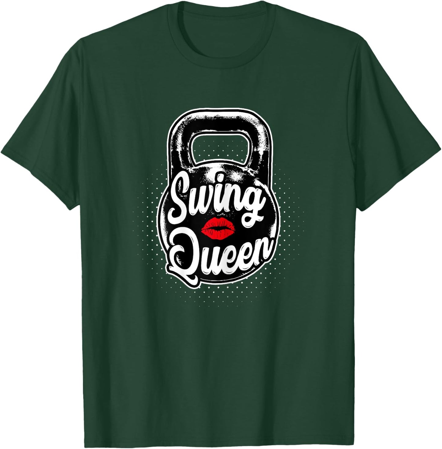 Kettlebell Swing Queen Gym Training T-Shirt - T-Shirt | Forest