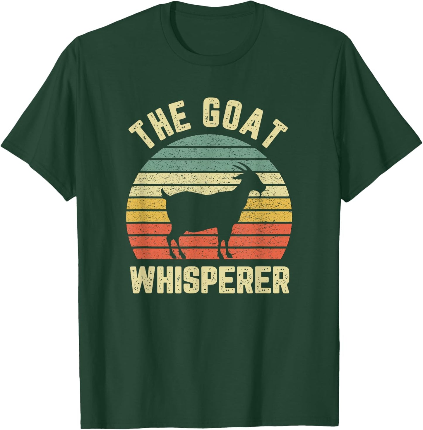 Goat Whisperer Shirt Funny Retro Vintage Goat Lover Farmer T-Shirt - T-Shirt | Forest