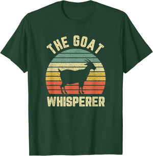 Goat Whisperer Shirt Funny Retro Vintage Goat Lover Farmer T-Shirt - T-Shirt | Forest
