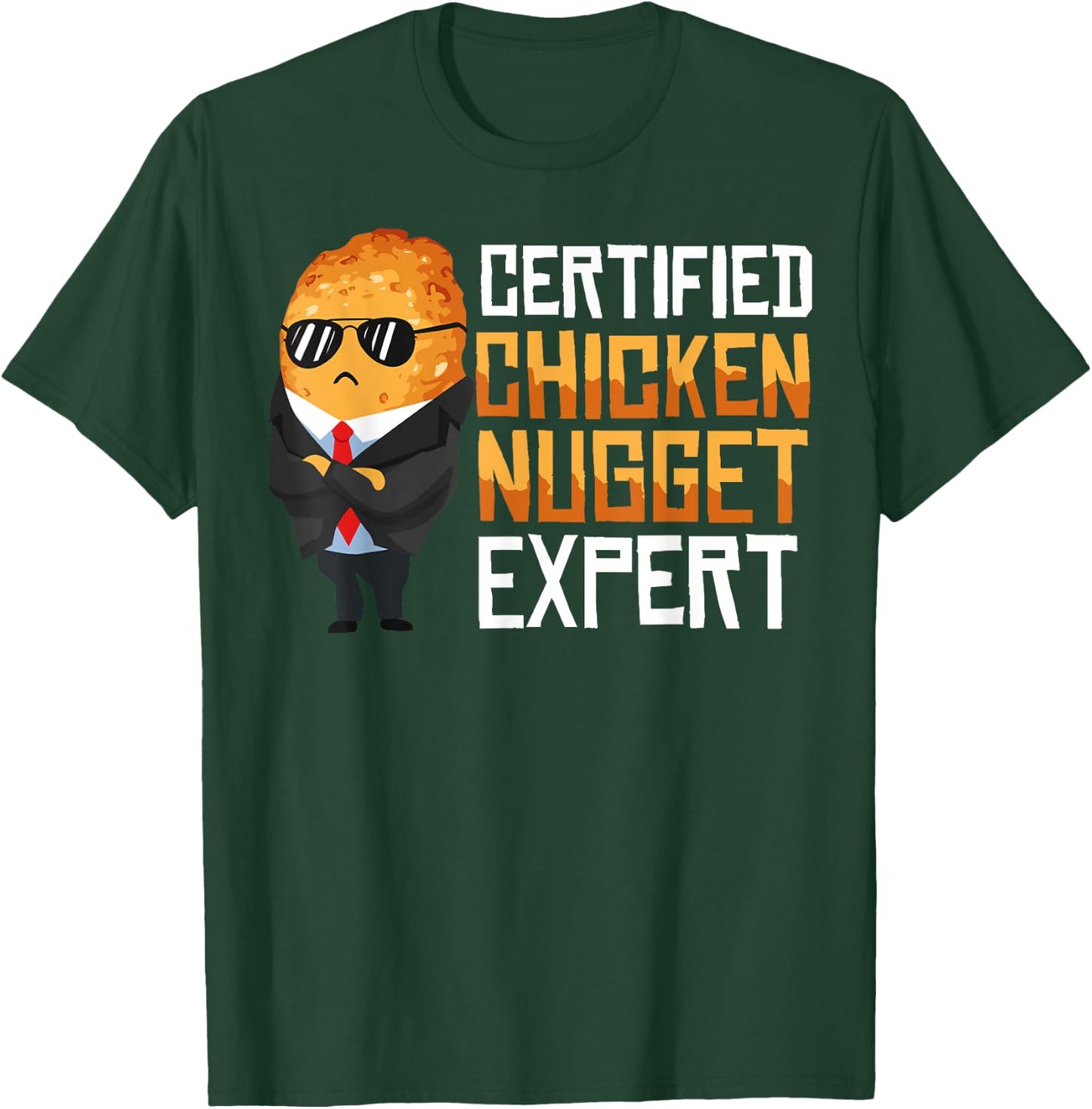 Cool Deep Fried Tenders Wings Food Quote Designs Chicken Nugget Gift Women Nug Life Chix Lovers T-Shirt - T-Shirt | Forest