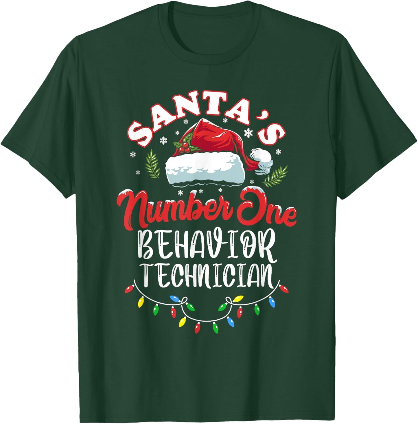 Behavior Tech Christmas Gift ABA RBT Behavior Technician T-Shirt - T-Shirt | Forest