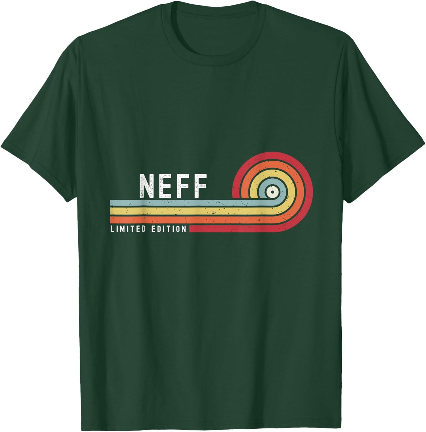 NEFF Proud Family Retro Sunset Last Name Surname T-Shirt - T-Shirt | Forest