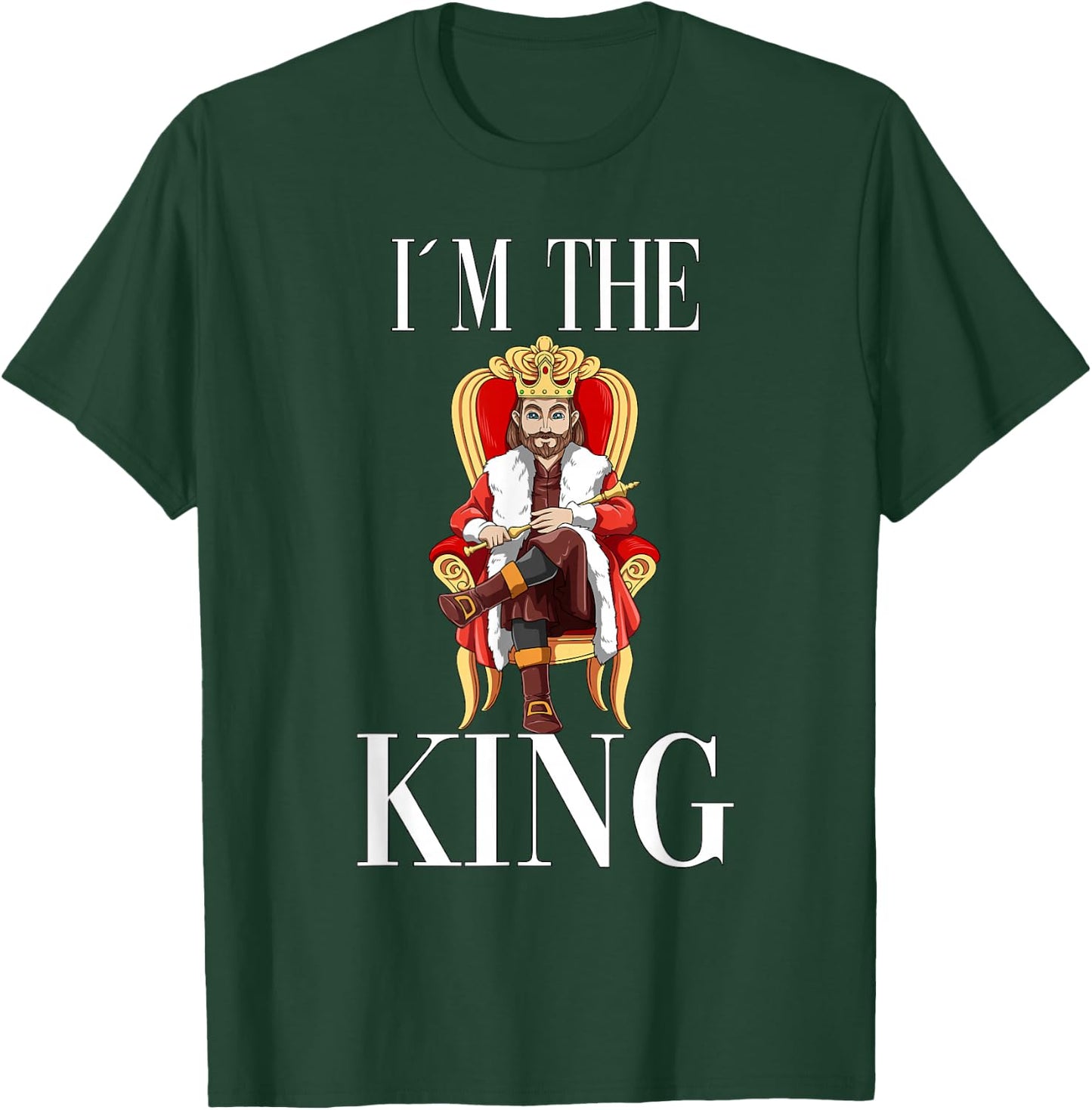 King throne scepter crown monarch nobility T-Shirt - T-Shirt | Forest