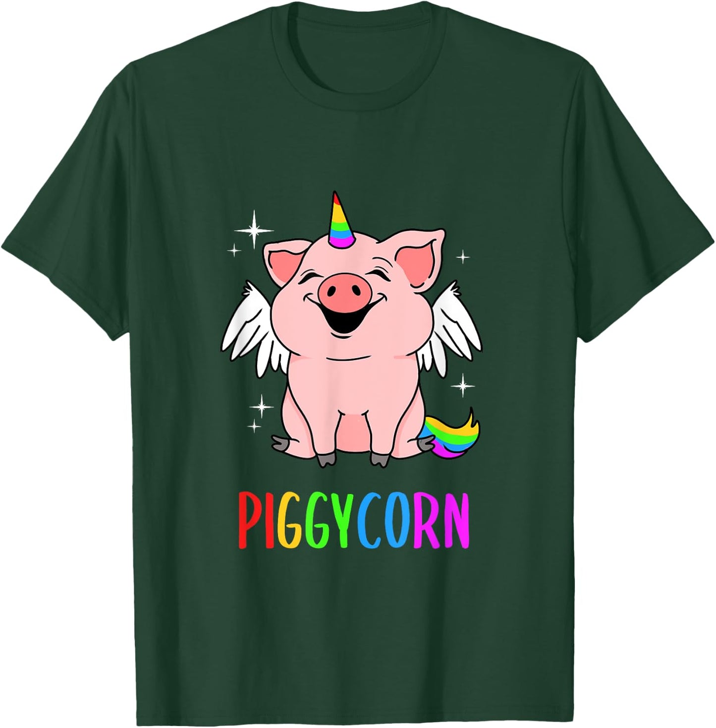Piggycorn Pig Unicorn T-Shirt - T-Shirt | Forest