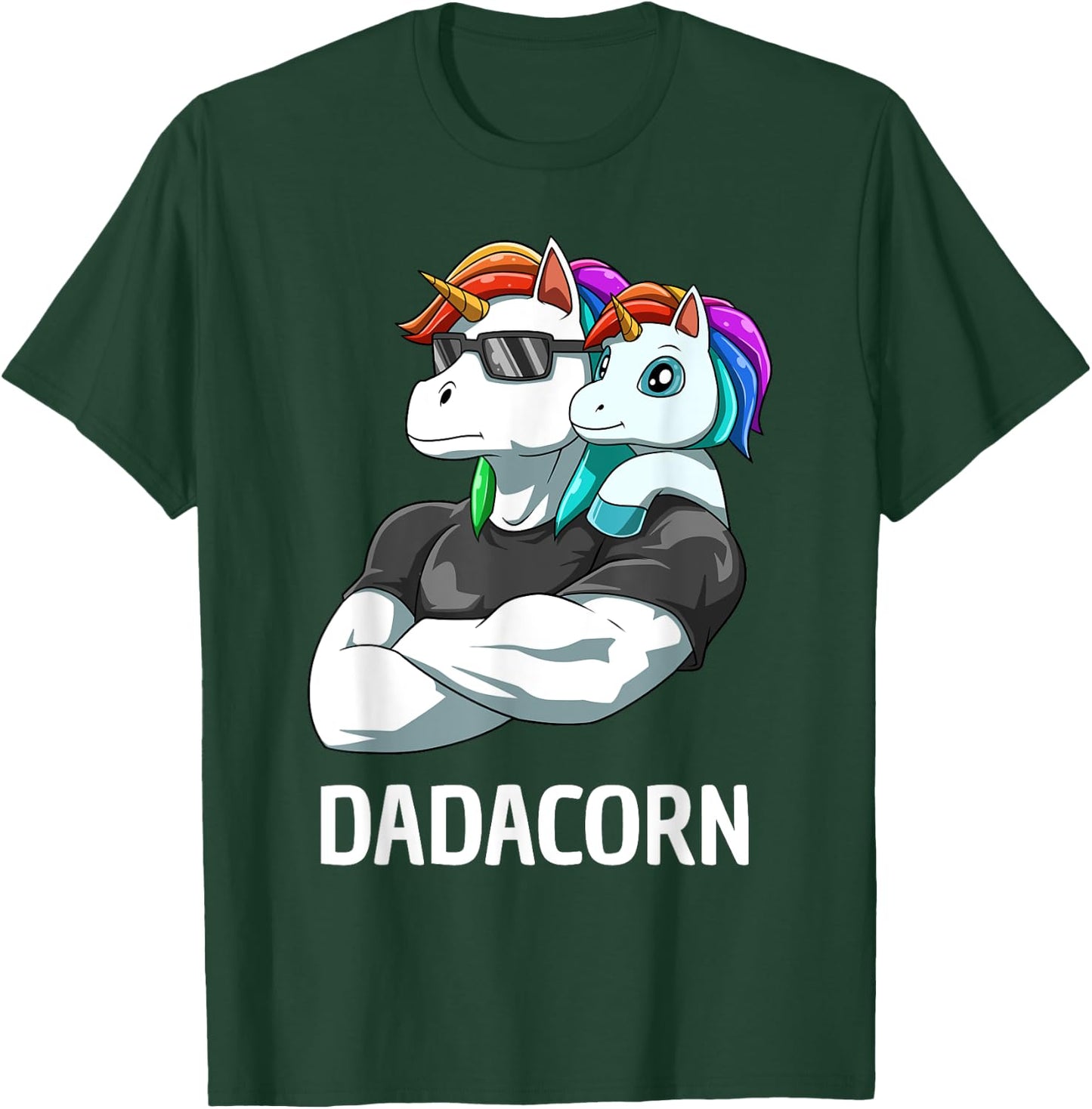 Dadacorn - Father Daughter Unicorns T-Shirt - T-Shirt | Forest
