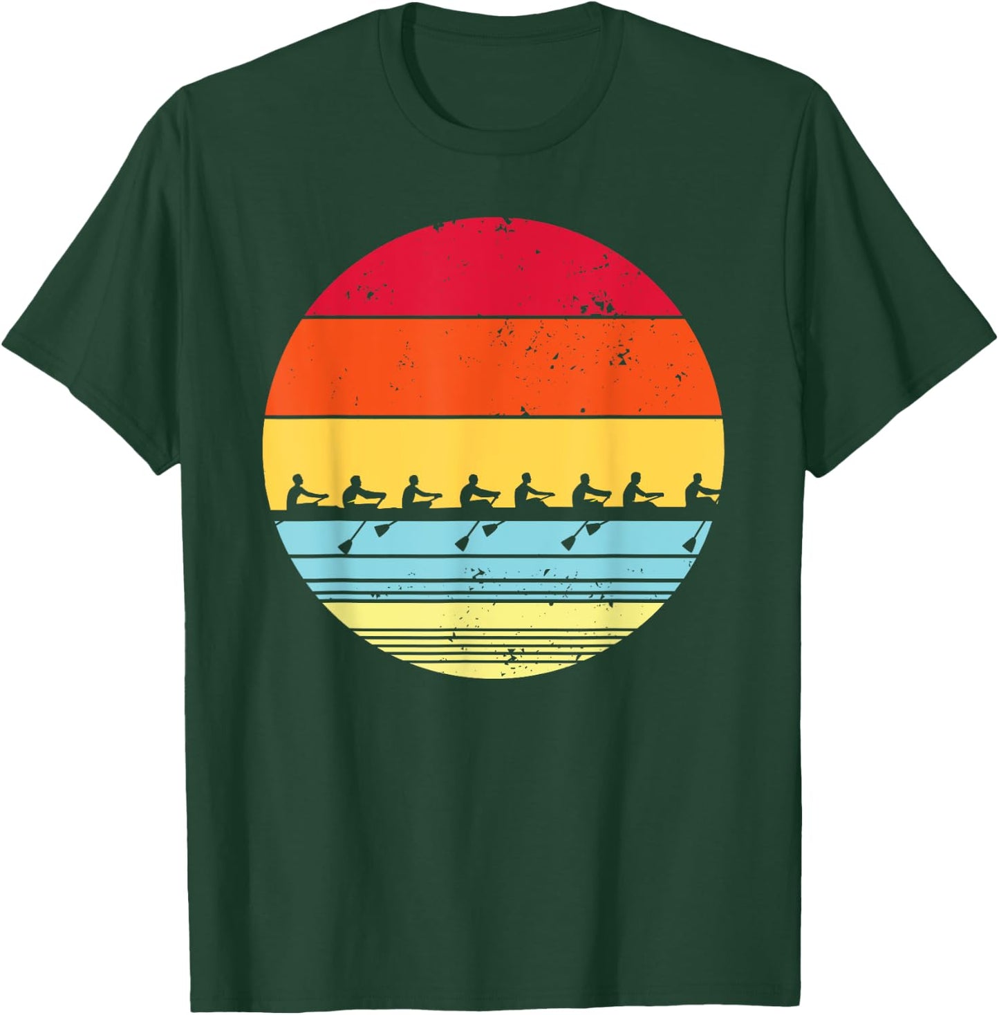 Vintage Rowing Funny Rower Crew Boat Team Gift Women T-Shirt - T-Shirt | Forest