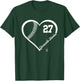 Giancarlo Stanton Player Heart Number New York MLBPA T-Shirt - T-Shirt | Forest