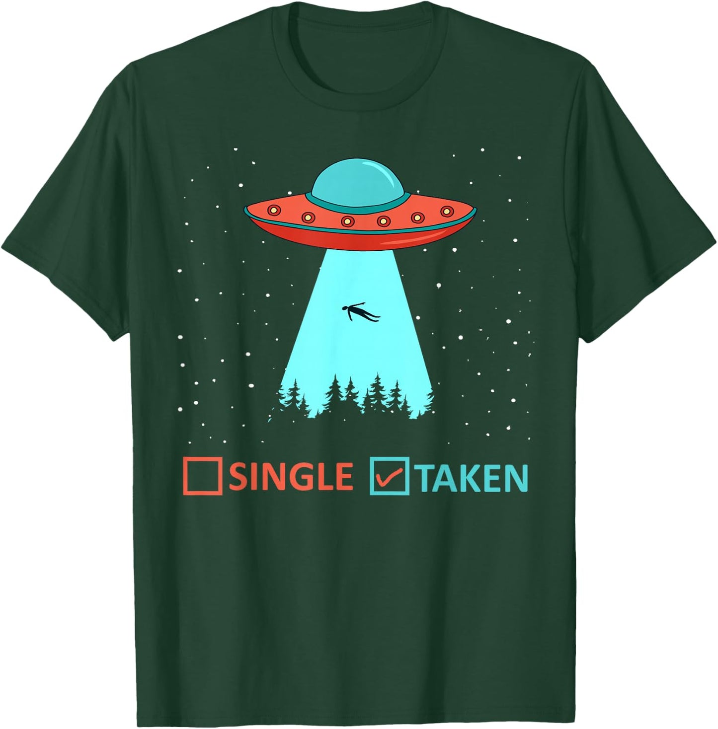 Alien Space Spaceship Space UFO Funny Alien T-Shirt - T-Shirt | Forest