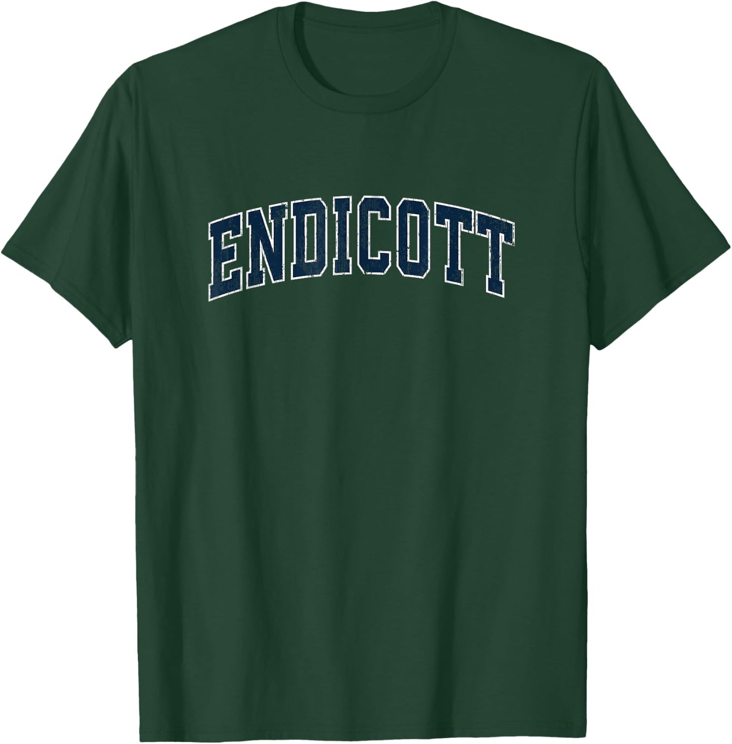 Endicott New York NY Vintage Sports Design Navy Design T-Shirt - T-Shirt | Forest