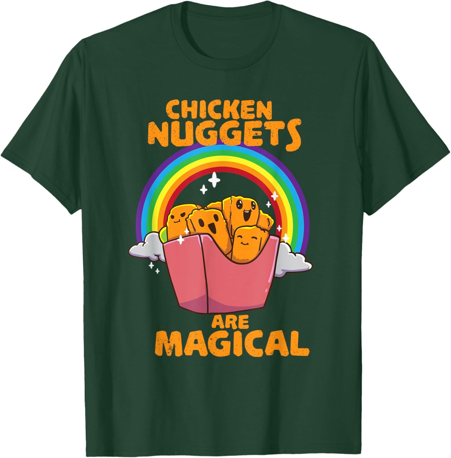 Nug Life Chicken Nugget Nug Lover Eating Nuggets Fun Design T-Shirt - T-Shirt | Forest