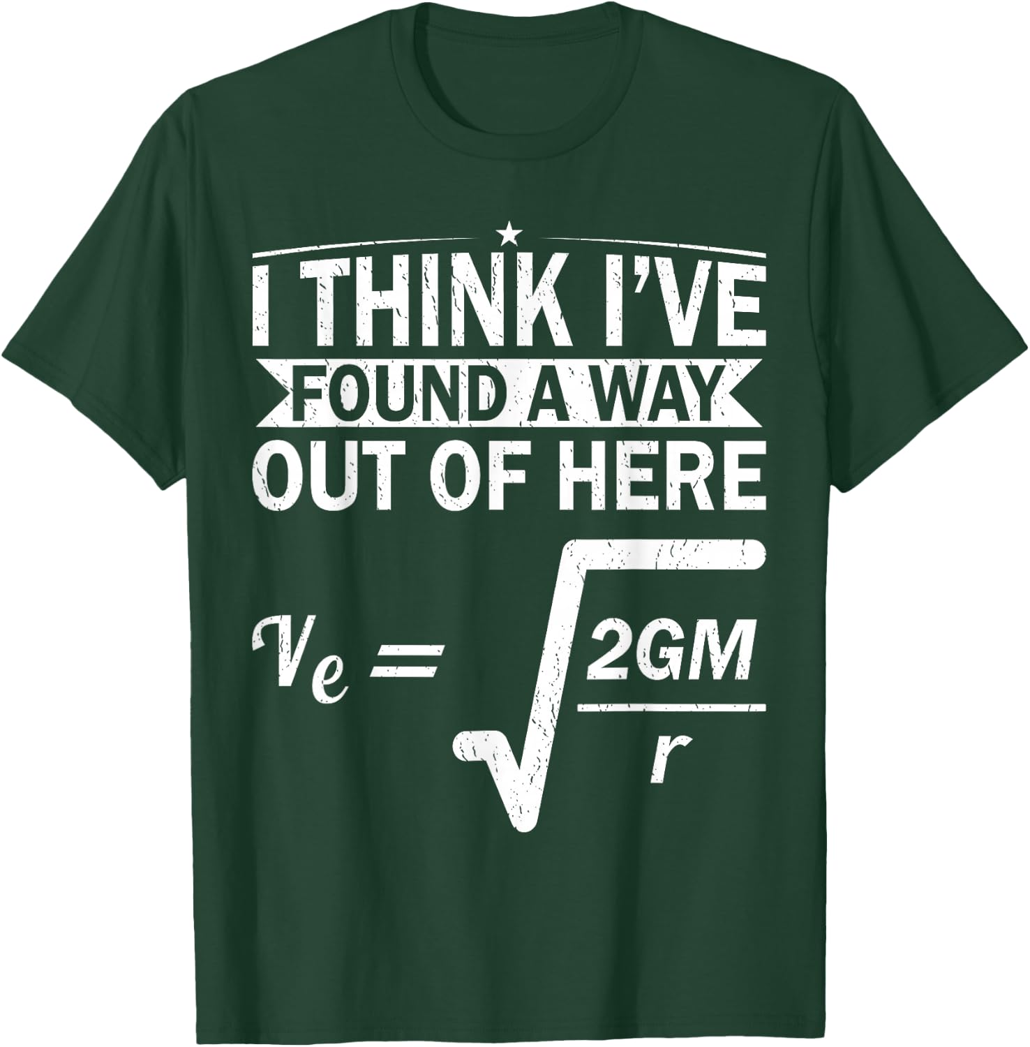 Escape Velocity Gravity Physics Engineer Funny Physics T-Shirt - T-Shirt | Forest