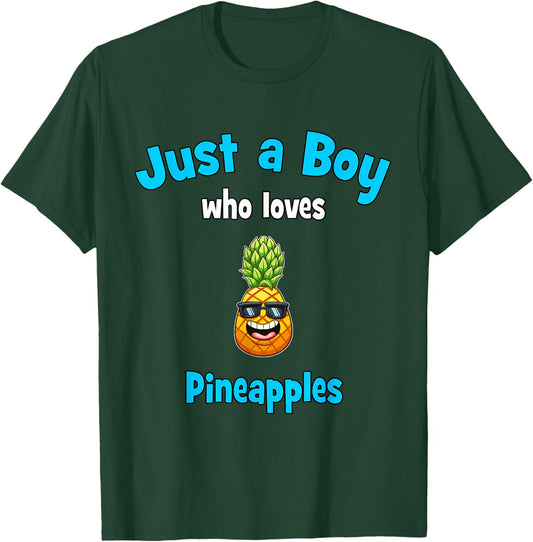 Pineapple Shirt for Boys | Kids Pineapple T-Shirt - T-Shirt | Forest