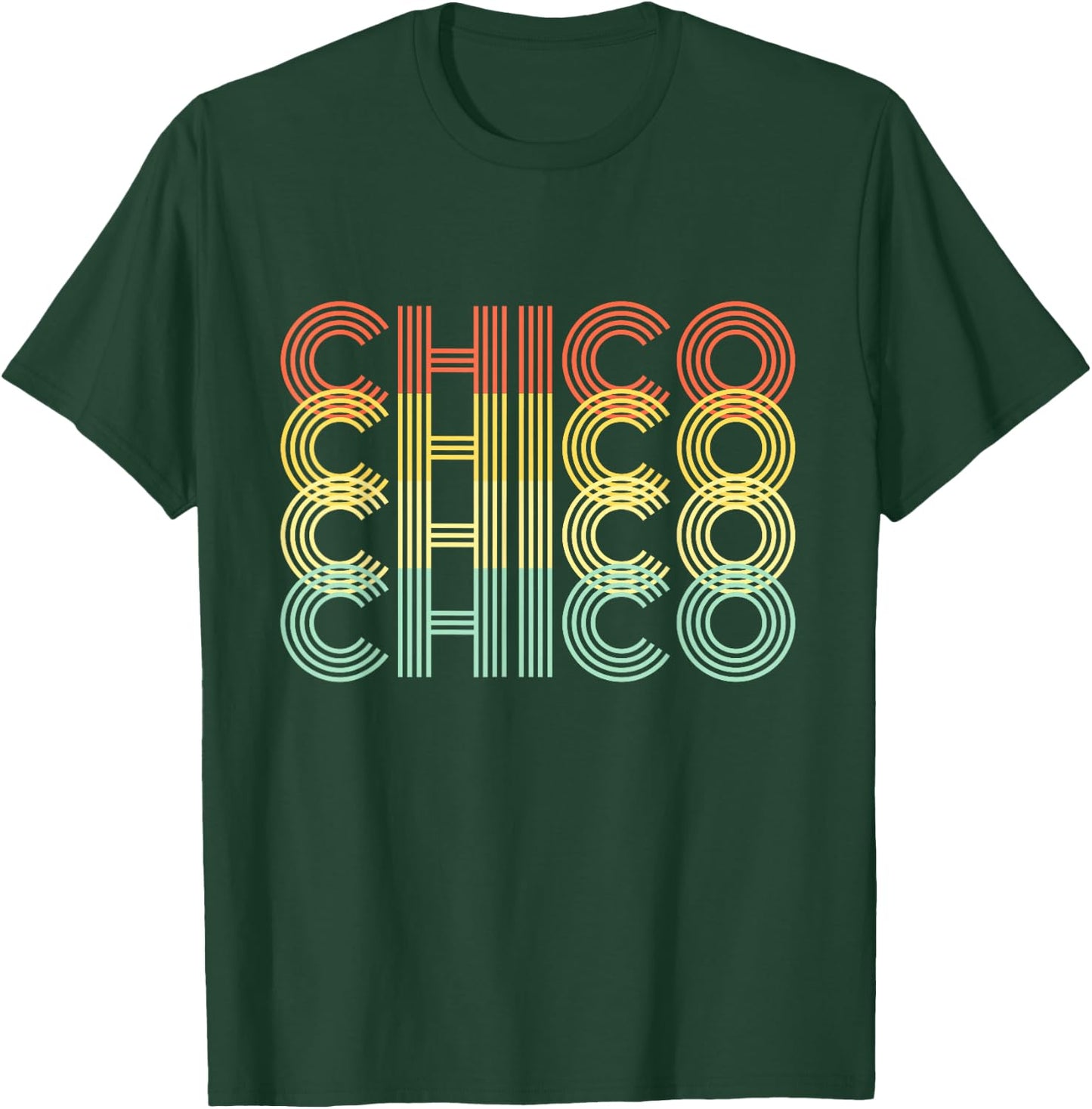 Chico City Retro Vintage Hometown California T-Shirt - T-Shirt | Forest