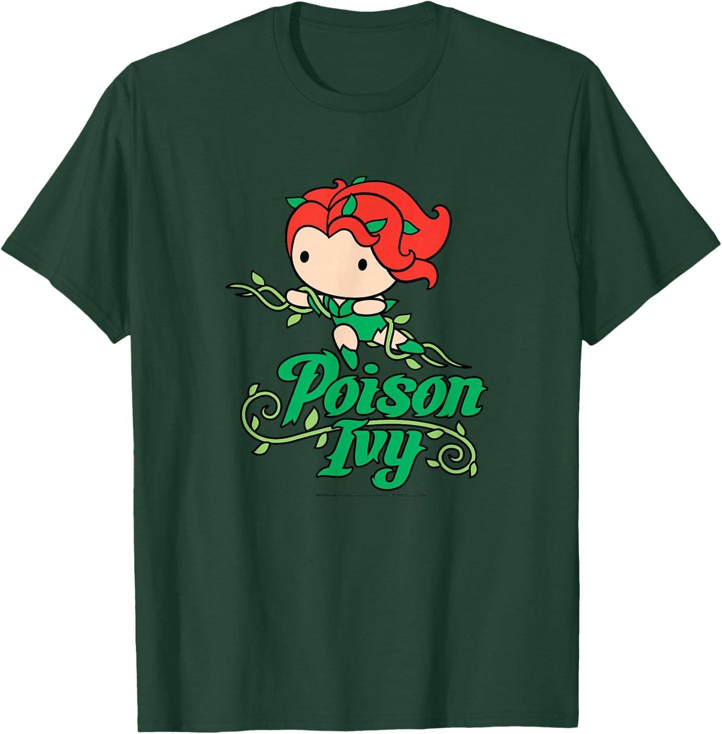 DC Comics Earth Day Poison Ivy with Vines Cartoon Style T-Shirt - T-Shirt | Forest