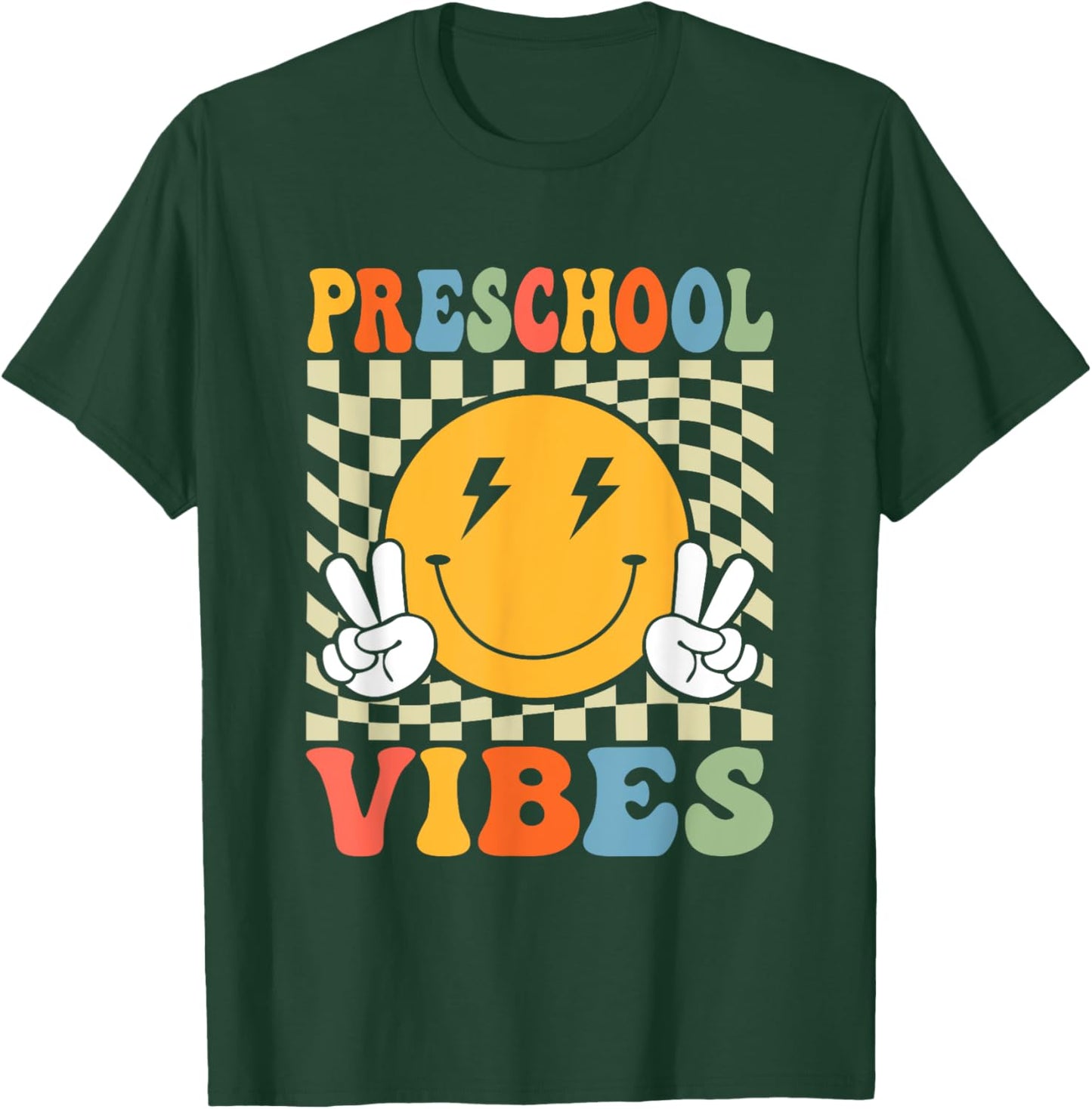 First Day of Preschool Vibes Back To School Teacher Boy Girl T-Shirt - T-Shirt | Forest