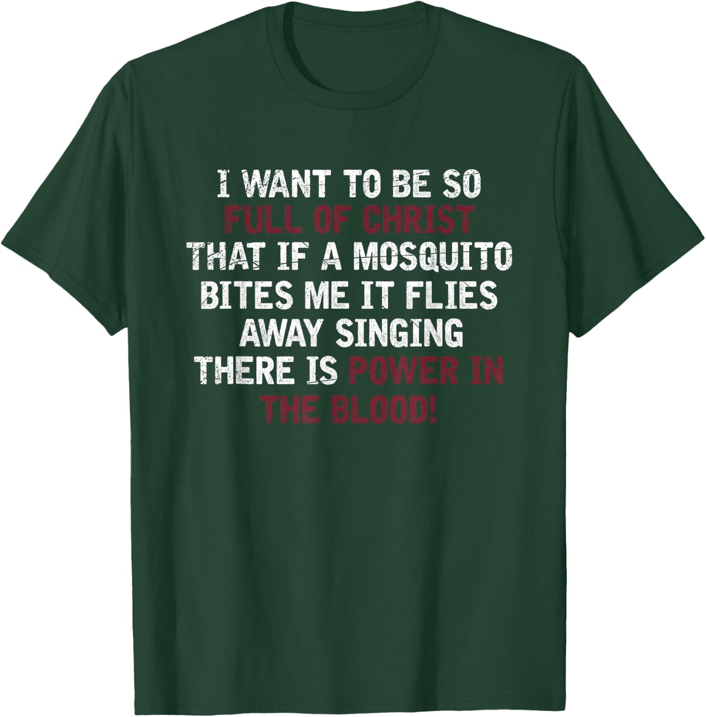 There Is Power In The Blood Religious Faith Prayer T-Shirt - T-Shirt | Forest