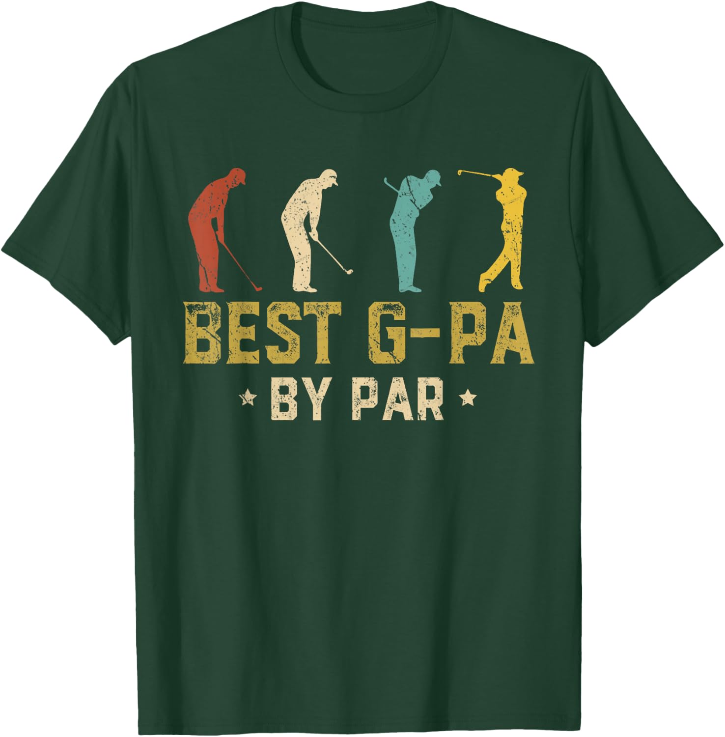 Funny Best G-Pa By Par Father's Day Gifts Golf T-Shirt - T-Shirt | Forest
