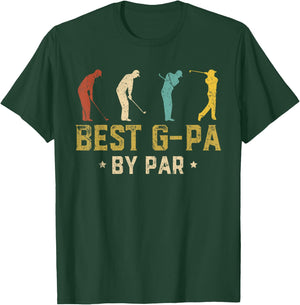 Funny Best G-Pa By Par Father's Day Gifts Golf T-Shirt - T-Shirt | Forest