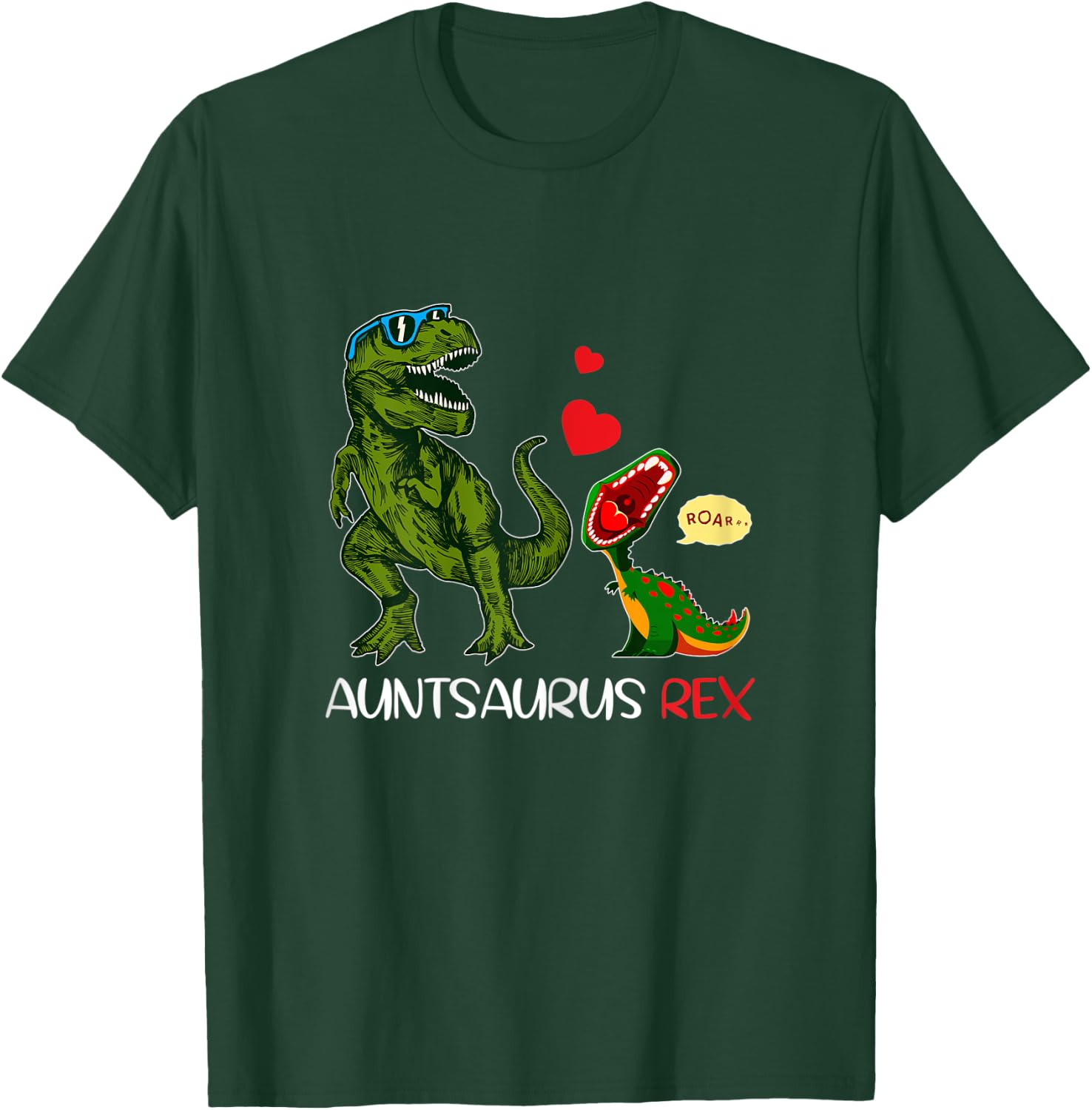 Auntie Saurus Rex Auntsaurus Dinosaur s Aunties T-Shirt - T-Shirt | Forest