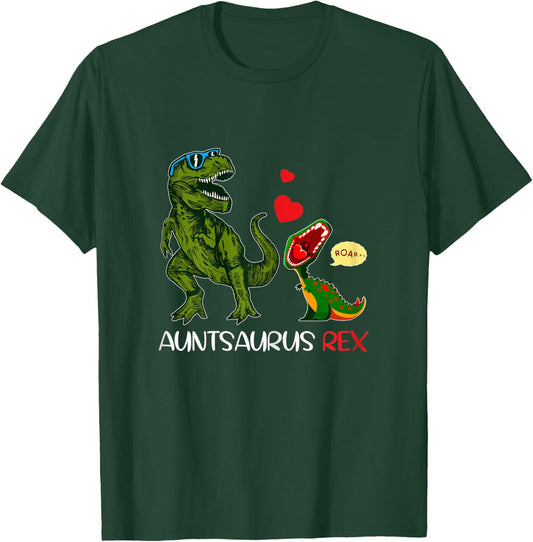 Auntie Saurus Rex Auntsaurus Dinosaur s Aunties T-Shirt - T-Shirt | Forest