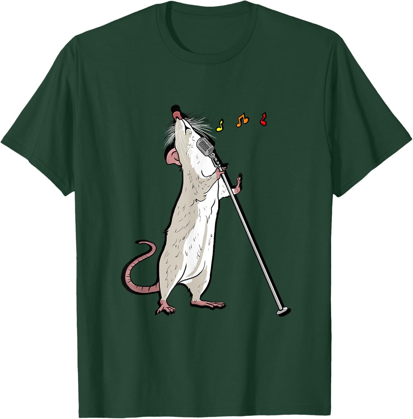 White singing rat Gift rodents and rat friends T-Shirt - T-Shirt | Forest