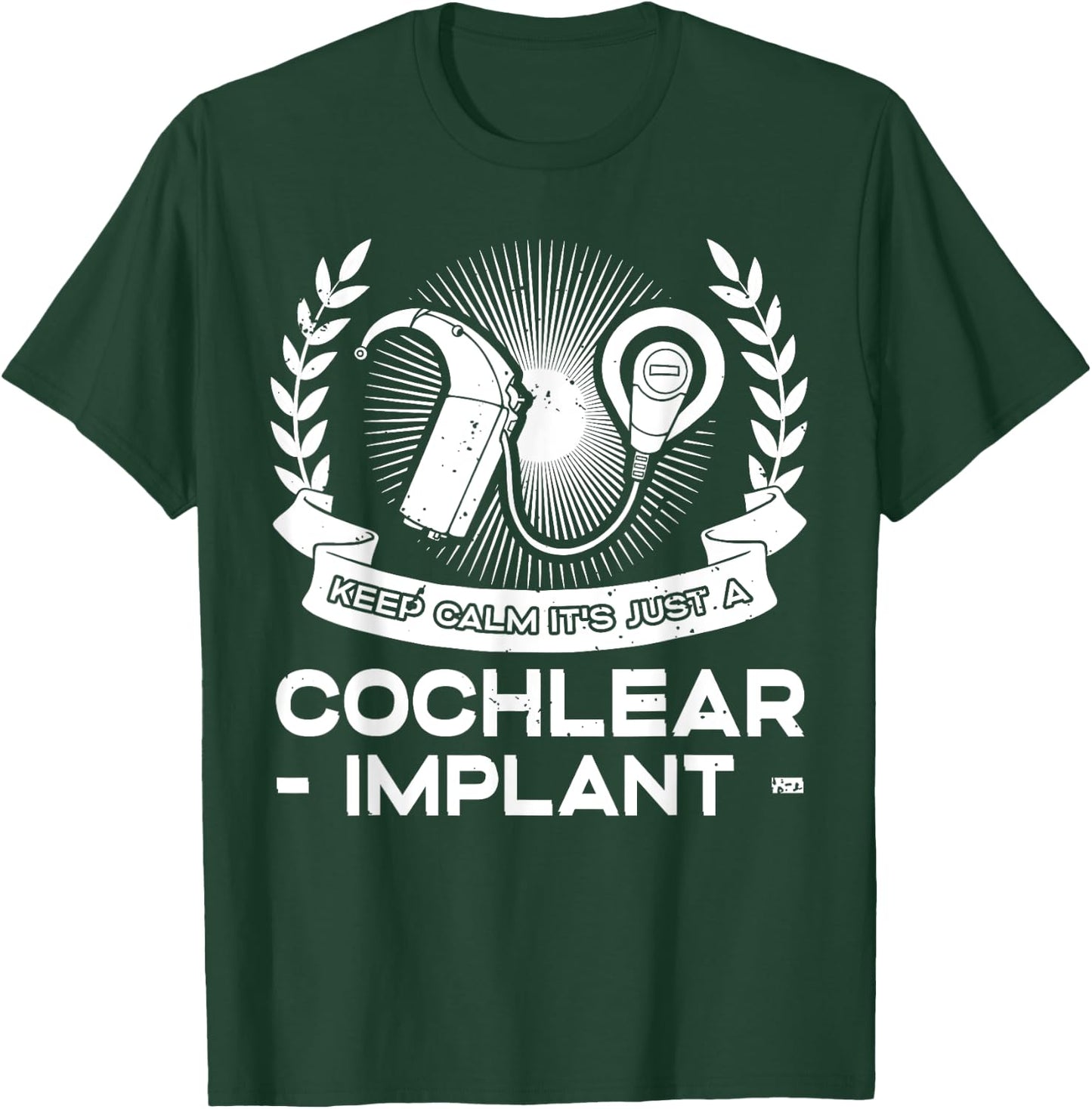 Cochlear Implant Heairing Aid Sound Device T-Shirt - T-Shirt | Forest
