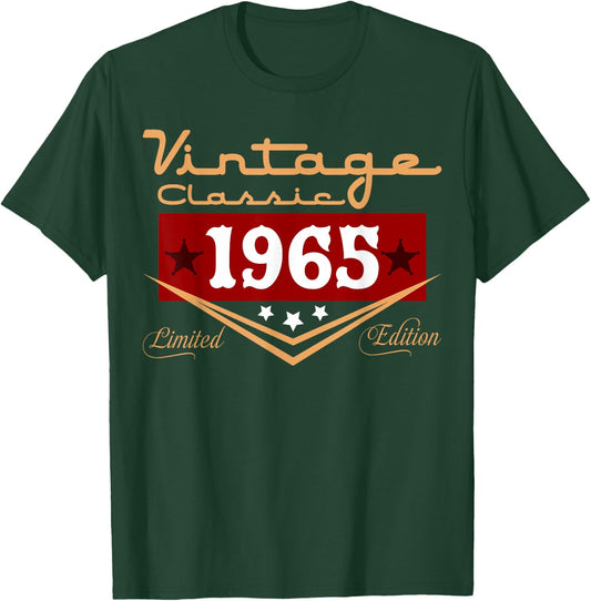 Vintage 61th Birthday Decorations Vintage 1965 61 Years Old T-Shirt - T-Shirt | Forest