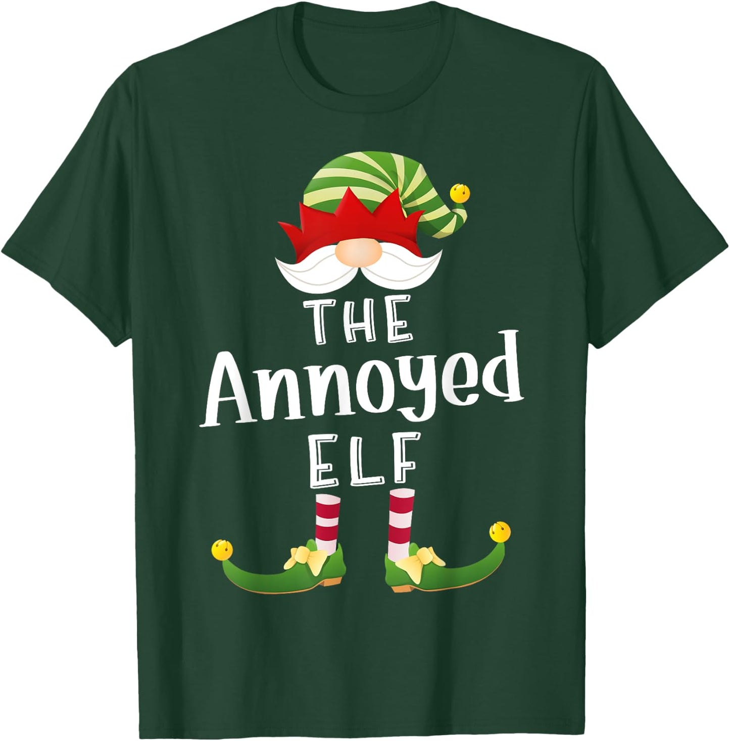 Annoyed Elf Group Christmas Funny Pajama Party T-Shirt - T-Shirt | Forest