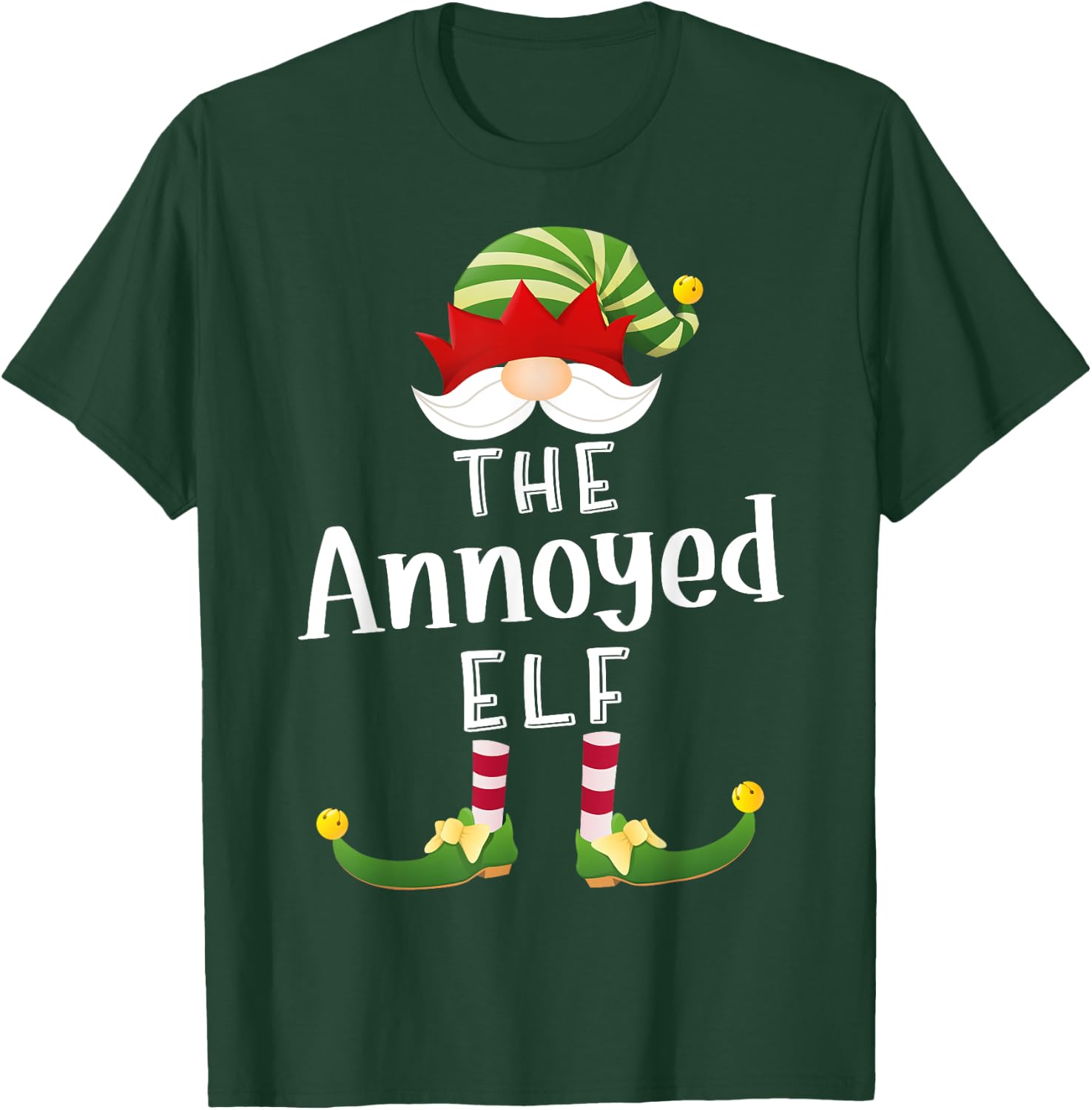 Annoyed Elf Group Christmas Funny Pajama Party T-Shirt - T-Shirt | Forest