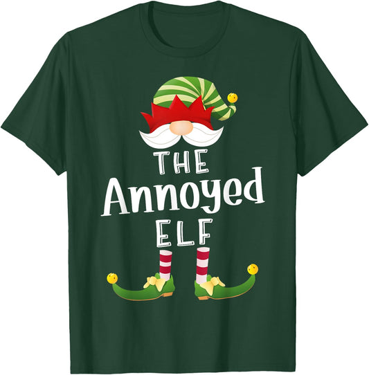 Annoyed Elf Group Christmas Funny Pajama Party T-Shirt - T-Shirt | Forest