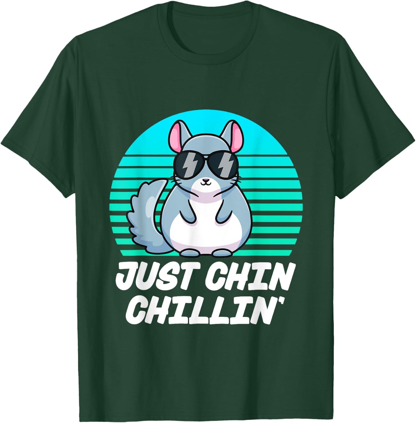 Just Chin Chillin Funny Chinchilla Lovers Kawaii Chinchillin T-Shirt - T-Shirt | Forest