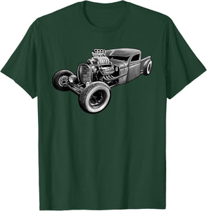 Rust Bucket Outline Funny Hot Retro Rod Diesel Cars Gift Men T-Shirt - T-Shirt | Forest