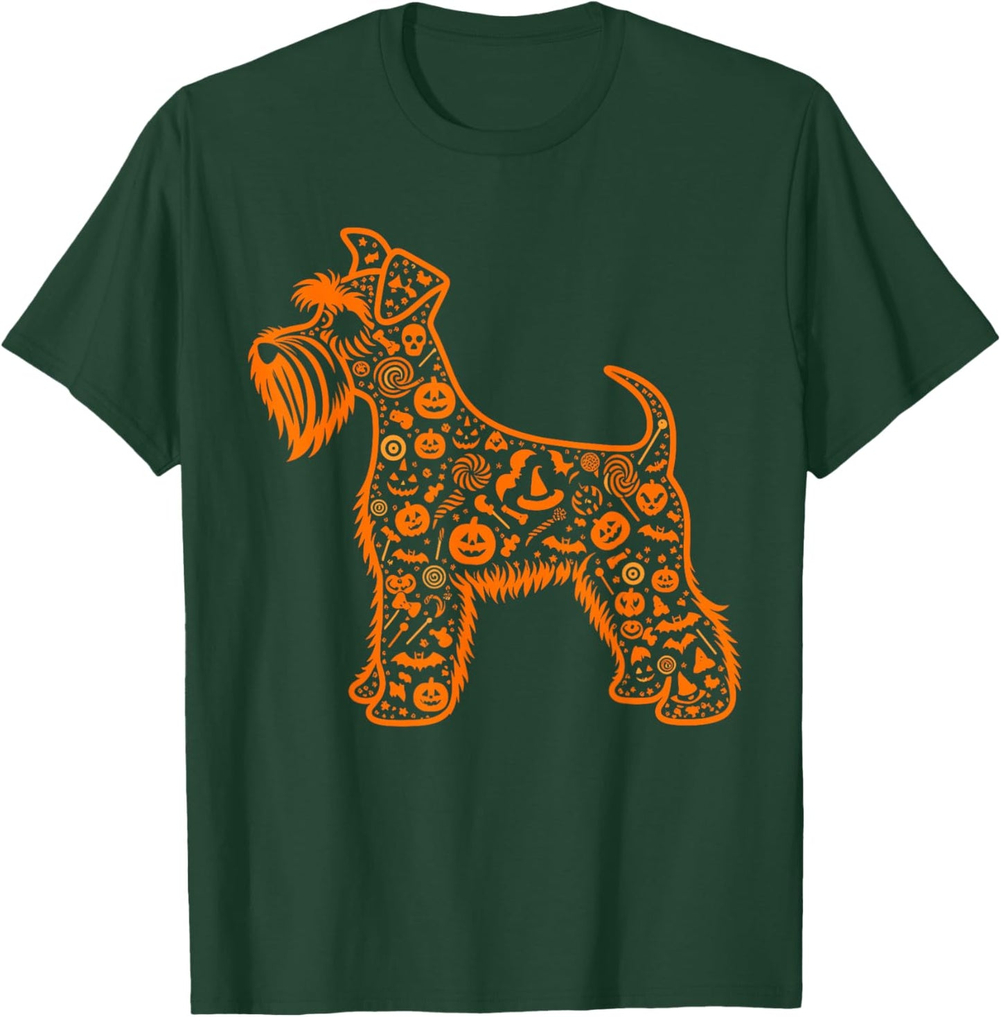 Pumpkin Miniature Schnauzer Candy Halloween Kids T-Shirt - T-Shirt | Forest