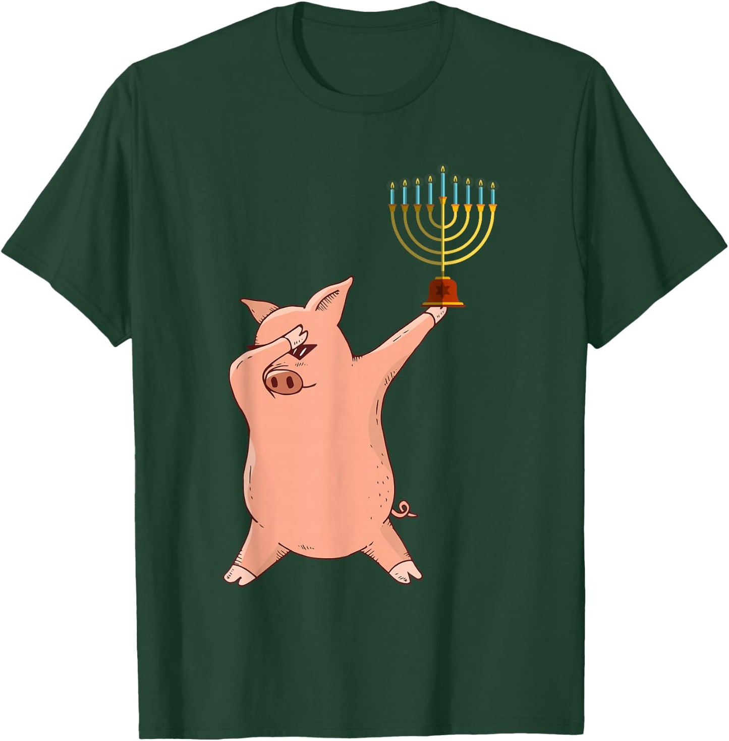 Dabbing Pig Hanukkah T-Shirt - T-Shirt | Forest