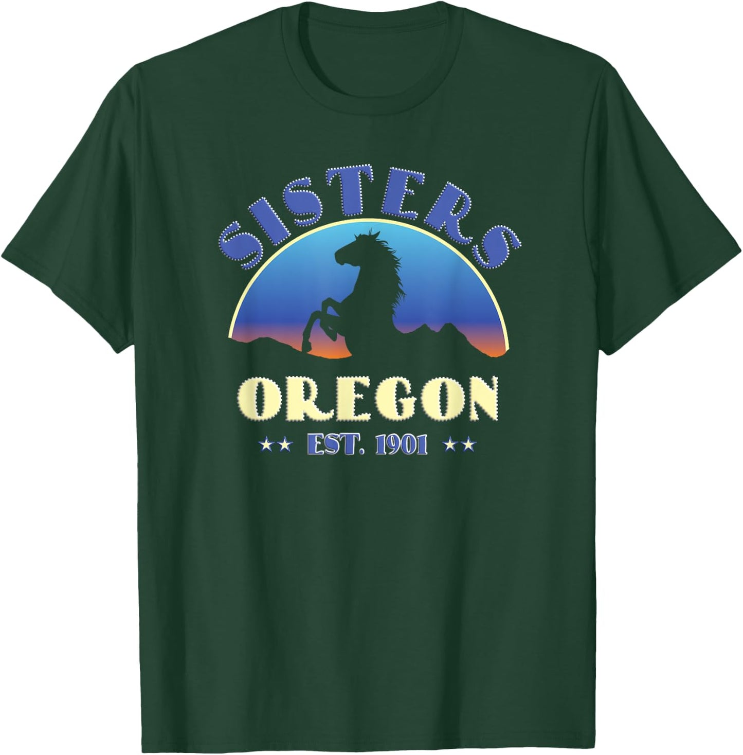 Sisters, Oregon OR Wild Horse T-Shirt - T-Shirt | Forest