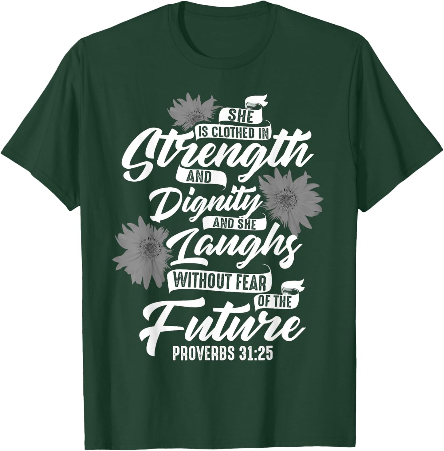 Cute Christian Sunflower Gift | Best Religious Women Moms T-Shirt - T-Shirt | Forest